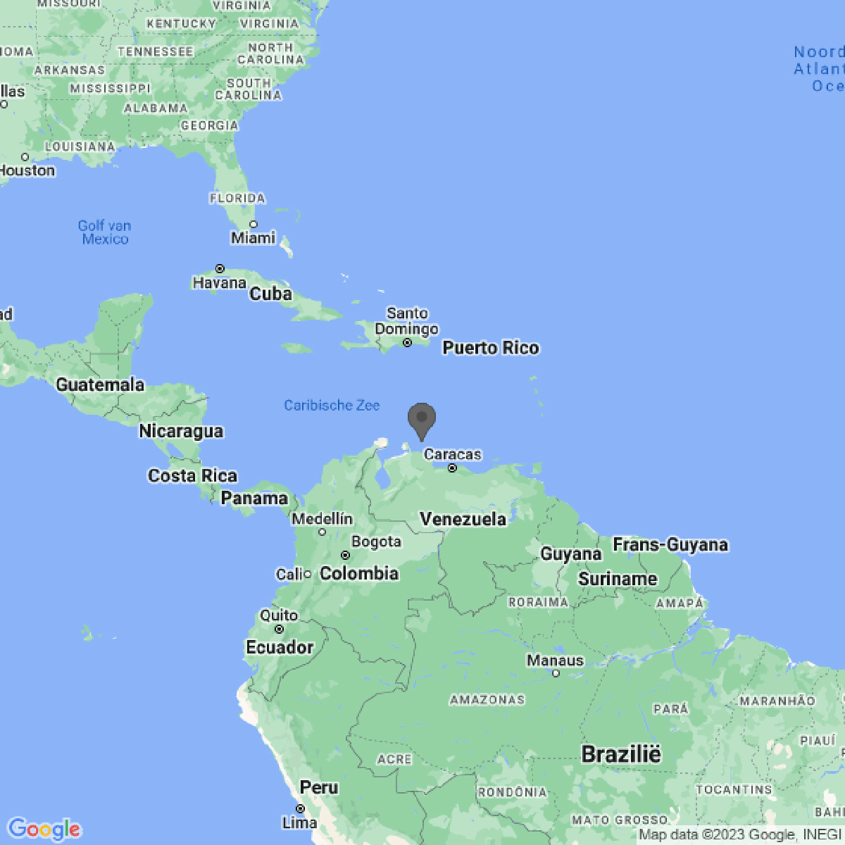 Map view of Vamudo headquarters Caribbean zoomed out